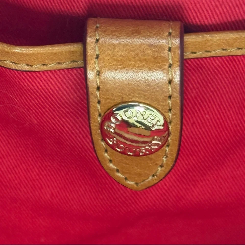 Vintage Dooney & Bourke Safari Giraffe Print Canvas Tote Bag - Picture 11 of 16